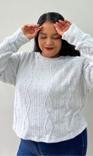 Cargar imagen en el visor de la galería, Chompero Trenzado - Melange (DISPONIBLE SOLO TALLA M)