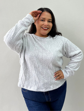 Cargar imagen en el visor de la galería, Chompero Trenzado - Melange (DISPONIBLE SOLO TALLA M)