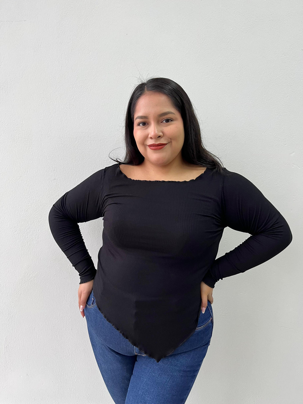 Prenda Gloria manga larga Negro